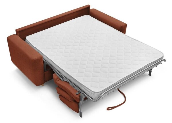 Pomarańczowa rozkładana sofa do spania 200 cm Cocoone – Bobochic Paris