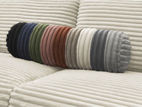 Beżowa sztruksowa rozkładana sofa do spania 220 cm Hugo – Bobochic Paris