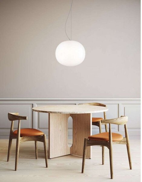Lampa Wisząca Lodes, ściemnialny, biały, jadalnia, szkło