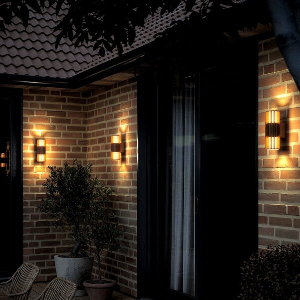 Zewnętrzna Lampa Nordlux, Aludra Double, ściemnialny, brąz rdzawy, aluminium