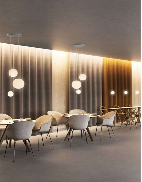 Lampa Wisząca Lodes, ściemnialny, biały, jadalnia, szkło