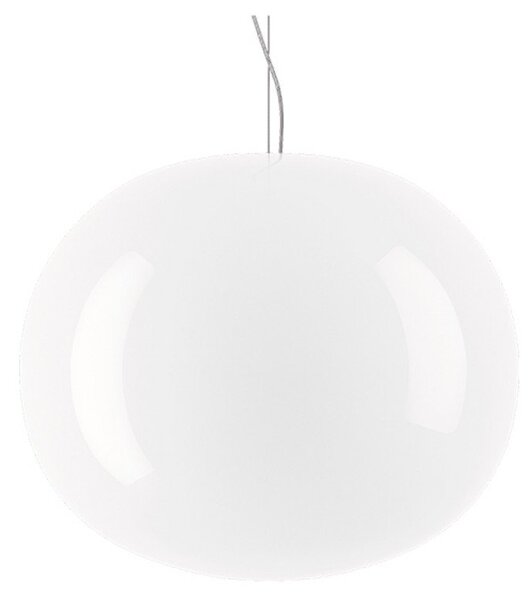 Lampa Wisząca Lodes, ściemnialny, biały, jadalnia, szkło