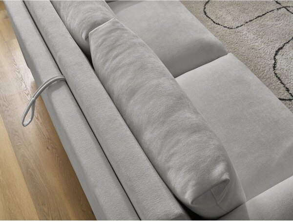 Szara rozkładana sofa do spania 220 cm Cocoone – Bobochic Paris