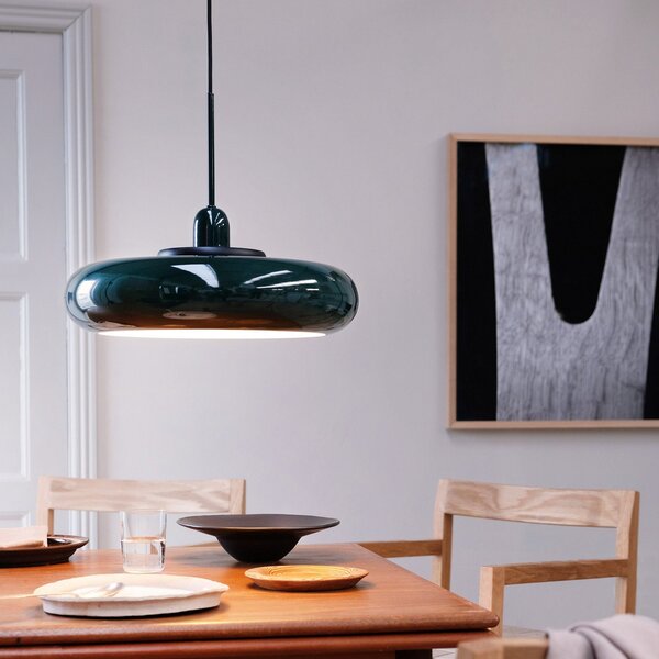 Lampa Wisząca Dyberg Larsen, Planet, ściemnialny, zielony, salon, metal, design