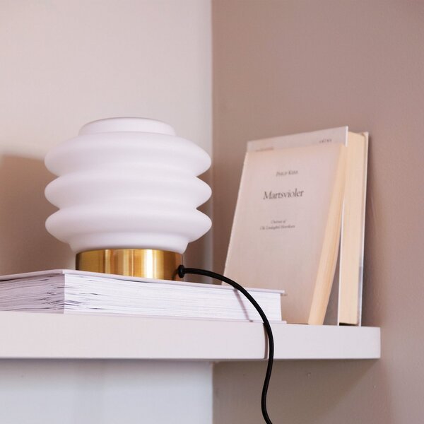 Lampa Stołowa Dyberg Larsen, Diva, metaliczny, salon, szkło, skandynawski