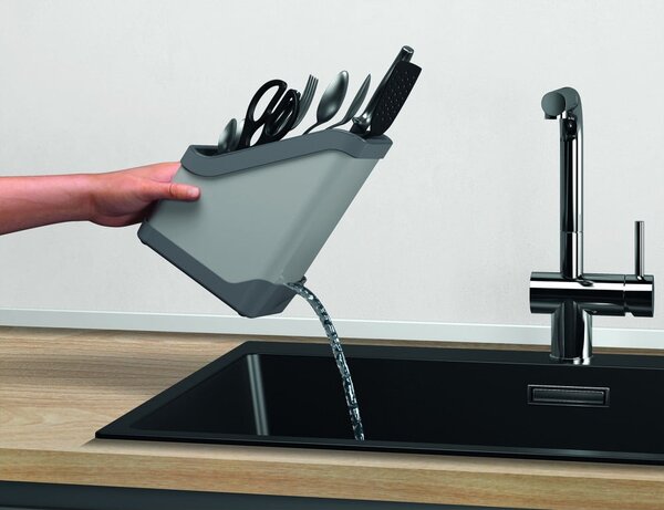Czarny stojak na sztućce Keep-Tex - Metaltex