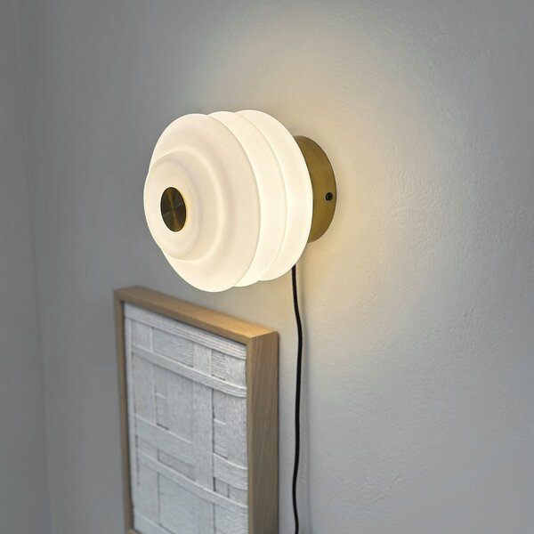 Lampa Ścienna Dyberg Larsen, Diva, metaliczny, salon, szkło, skandynawski