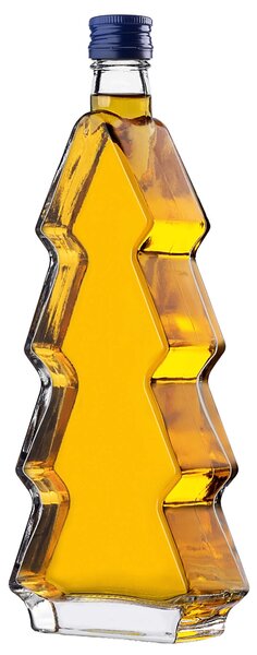 Szklana butelka choinka Enna 500ml z granatową zakrętką 1 szt