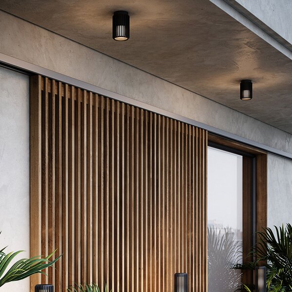 Zewnętrzna Lampa Nordlux, Aludra, ściemnialny, czarny, taras, aluminium, design