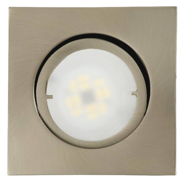 Busch JOANIE - lampa wpuszczana LED, szczotk. żelazo JOANIE, możliwość ściemniania, aluminiowy / szary / cynkowy, salon / jadalnia, metal, nowoczesny