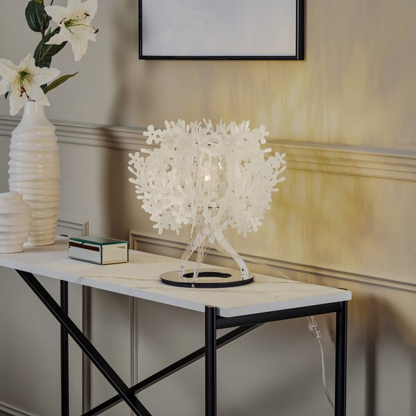 Lampa Stołowa Slamp, FIORELLA, biały, salon, tworzywo sztuczne, design