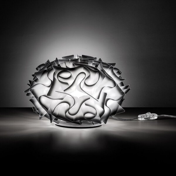 Lampa Stołowa Slamp, VELI, szary, salon, tworzywo sztuczne, design