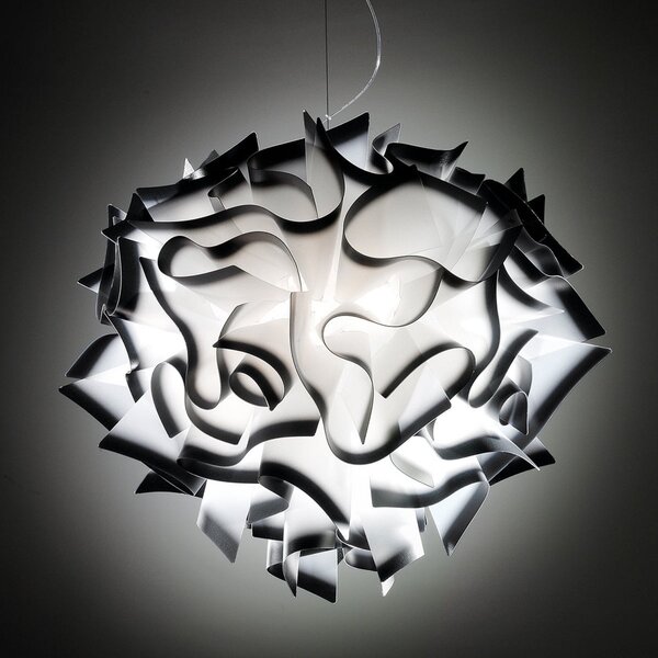 Lampa Wisząca Slamp, VELI, ściemnialny, szary, salon, tworzywo sztuczne, design