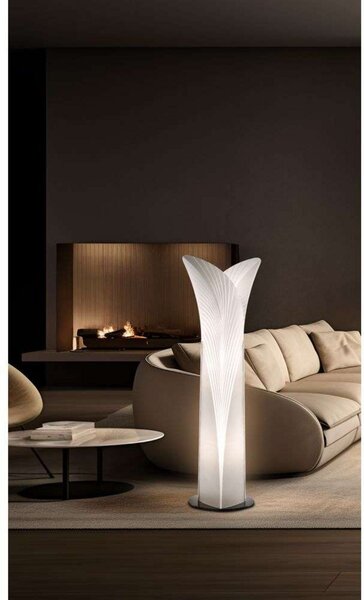 Lampa Podłogowa Slamp, biały, salon, tworzywo sztuczne