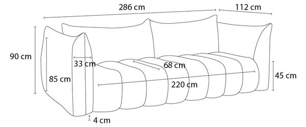 Biała sofa z materiału bouclé 286 cm Azra – Bobochic Paris