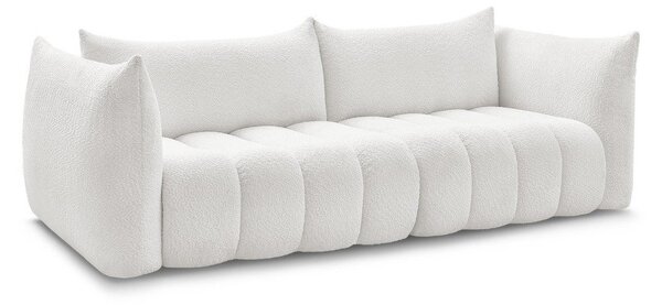 Biała sofa z materiału bouclé 286 cm Azra – Bobochic Paris