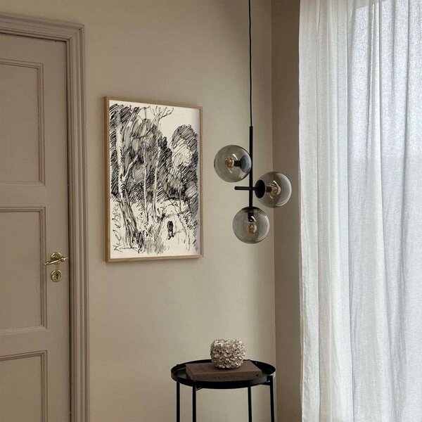 Lampa Wisząca Dyberg Larsen, Como, ściemnialny, czarny, salon, metal, nowoczesny