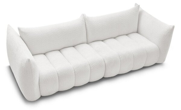 Biała sofa z materiału bouclé 286 cm Azra – Bobochic Paris