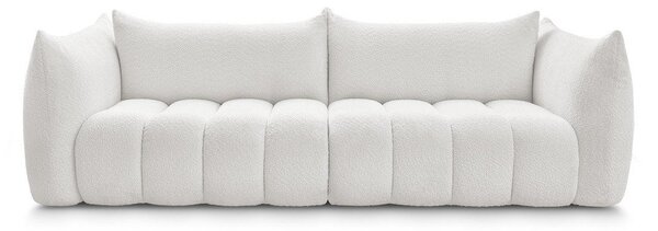 Biała sofa z materiału bouclé 286 cm Azra – Bobochic Paris