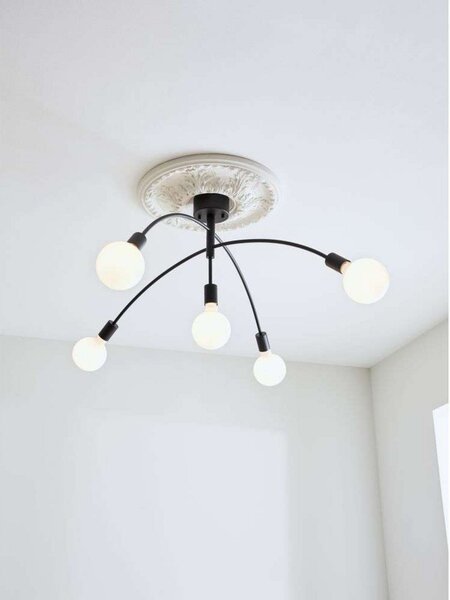 Lampa Sufitowa Markslöjd, czarny, salon, metal