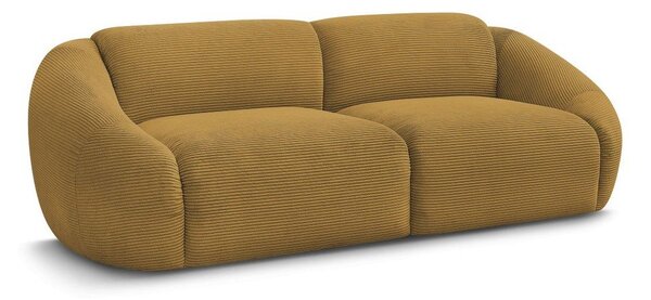Musztardowa sztruksowa sofa 250 cm Tina – Bobochic Paris