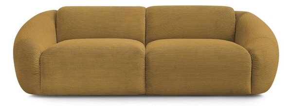 Musztardowa sztruksowa sofa 250 cm Tina – Bobochic Paris