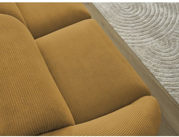 Musztardowa sztruksowa sofa 250 cm Tina – Bobochic Paris