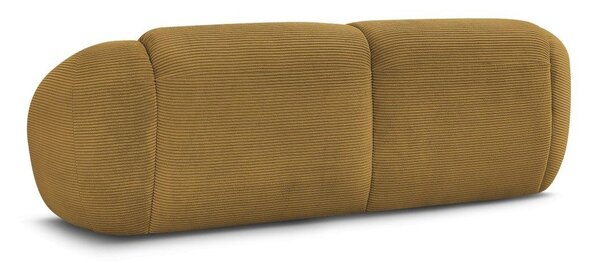 Musztardowa sztruksowa sofa 250 cm Tina – Bobochic Paris
