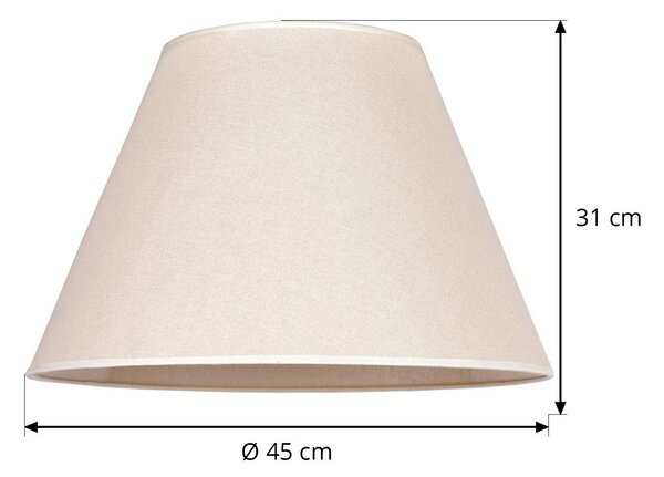 Klosz Pseudosofia do lampy podłogowej, kolor beżowy Duolla, tkanina / materiał / jedwab
