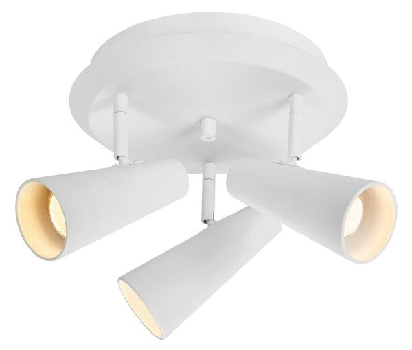 Lampa Sufitowa Markslöjd, Crest, ściemnialny, biały, salon, metal, nowoczesny
