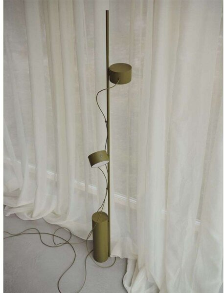 Lampa Podłogowa Muuto, ściemnialny, brąz rdzawy, salon, metal