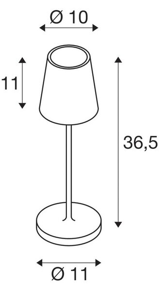 Zewnętrzna Lampa SLV, Vinolina Two, ściemnialny, beżowy, taras, aluminium, nowoczesny
