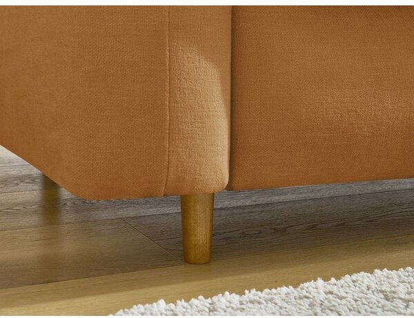 Musztardowa rozkładana sofa do spania 220 cm Cocoone – Bobochic Paris
