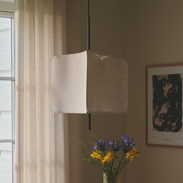 Lampa Wisząca Nordlux, Tinto, ściemnialny, beżowy, salon, tkanina | tekstylia