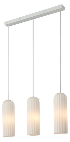 Lampa Wisząca Nordlux, Miella, ściemnialny, biały, jadalnia, szkło
