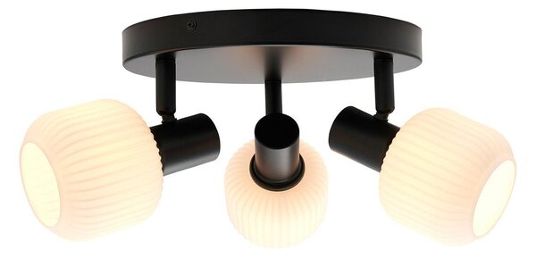 Lampa Sufitowa Nordlux, Milford Mini, ściemnialny, czarny, salon, metal