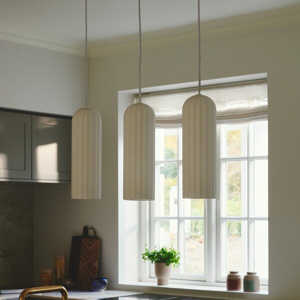 Lampa Wisząca Nordlux, Miella, ściemnialny, biały, jadalnia, szkło