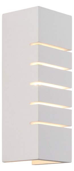 Lampa Ścienna Nordlux, Lancio Square, ściemnialny, biały, przedpokój, gips | glina