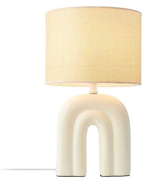Lampa Stołowa Nordlux, Haze, beżowy, salon, ceramika