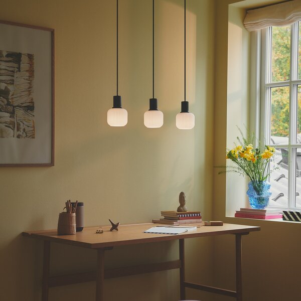 Lampa Wisząca Nordlux, Milford Mini, ściemnialny, czarny, jadalnia, metal