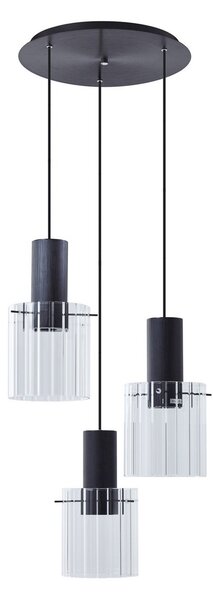 Lampa Wisząca Lucande, EIrian, ściemnialny, transparentny, salon, szkło, nowoczesny