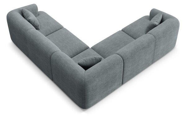 Ciemnoszary sztruksowy narożnik Campi – Cosmopolitan Design