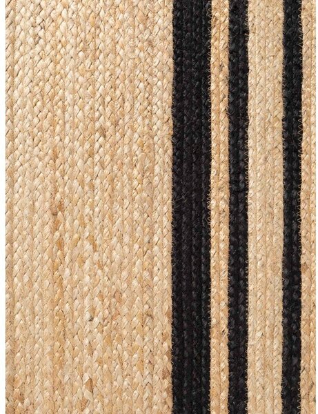 Czarno-naturalny ręcznie tkany dwustronny dywan z juty 120x170 cm Jutta – Hanse Home