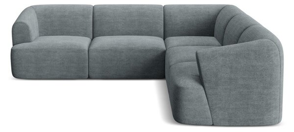 Ciemnoszary sztruksowy narożnik Campi – Cosmopolitan Design