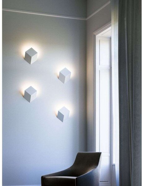 Lampa Ścienna Rotaliana, biały, salon, aluminium