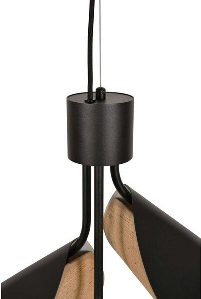 Lampa Wisząca Forestier, Lys, ściemnialny, czarny, salon, inny materiał, design