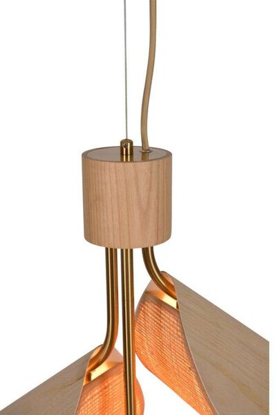 Lampa Wisząca Forestier, Lys, ściemnialny, drewniany, salon, inny materiał, design