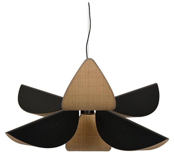 Lampa Wisząca Forestier, Lys, ściemnialny, czarny, salon, inny materiał, design