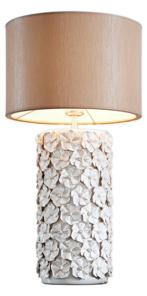 Lampa Stołowa By Rydéns, Fiore, beżowy, salon, ceramika