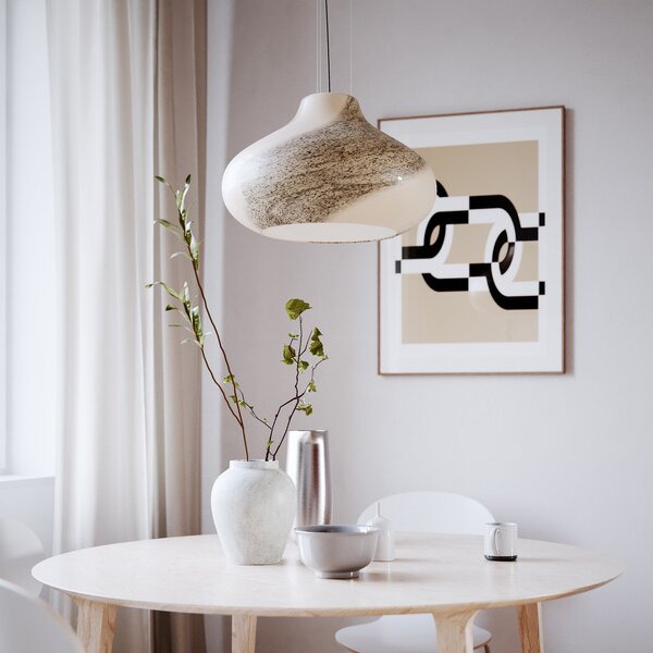 Lampa Wisząca By Rydéns, Mira, ściemnialny, beżowy, salon, szkło